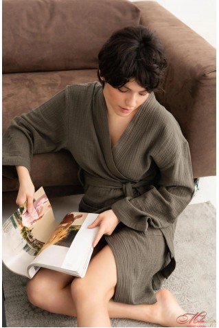 Женский халат из фактурного муслина COSY M61W